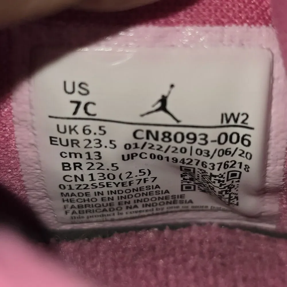 Nike Air Jordan 8 Retro Toddler's Size 7C Black Pink Shoes Sneakers (CN8093-006)